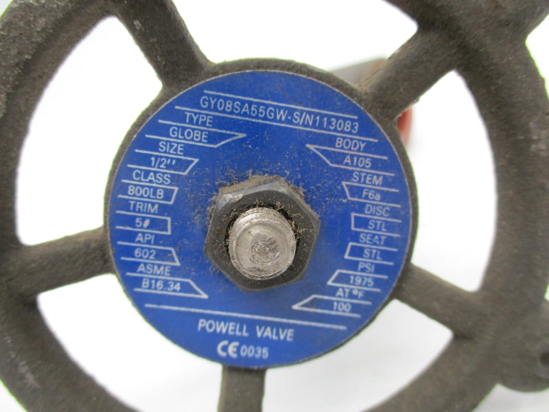 POWELL VALVE GY08SA55GW 1/2" 1975PSI 100'F NSNP