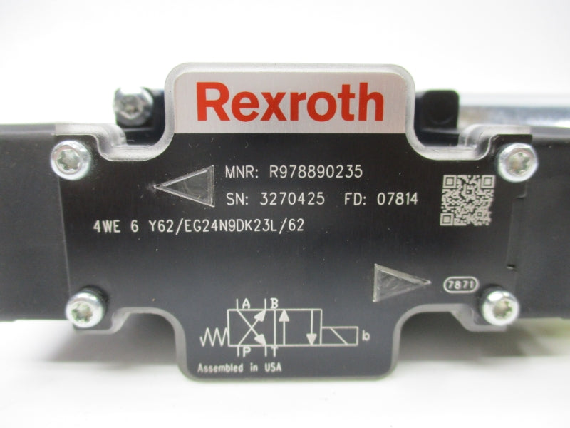 REXROTH 4WE6Y62/EG24N9DK23L/62 R978890235 24VDC 1.25A NSNP