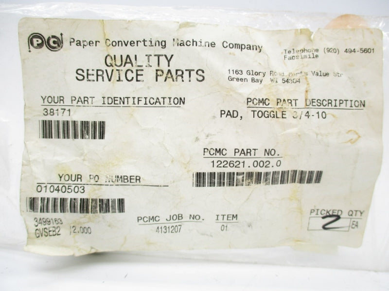 PAPER CONVERTING MACHINE 122621.002.0 (PKG OF 2) NSMP