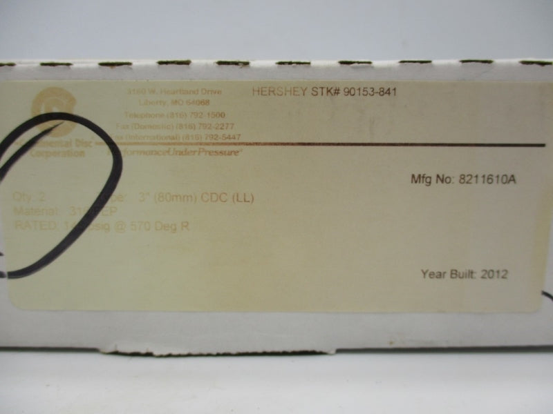 CONTINENTAL DISC 8211610A (PKG OF 2) 145PSI 570 3" NSMP