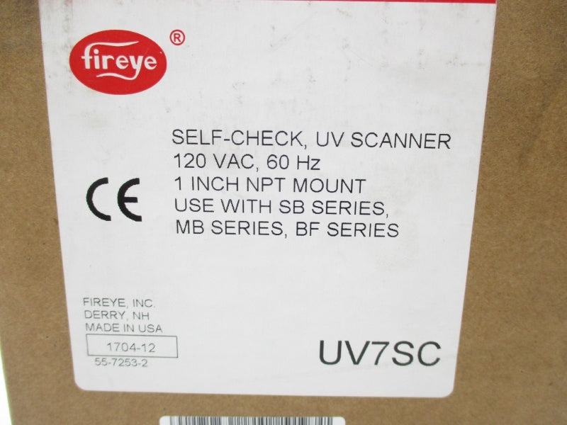 FIREYE UV7SC 120VAC 1" NSFS
