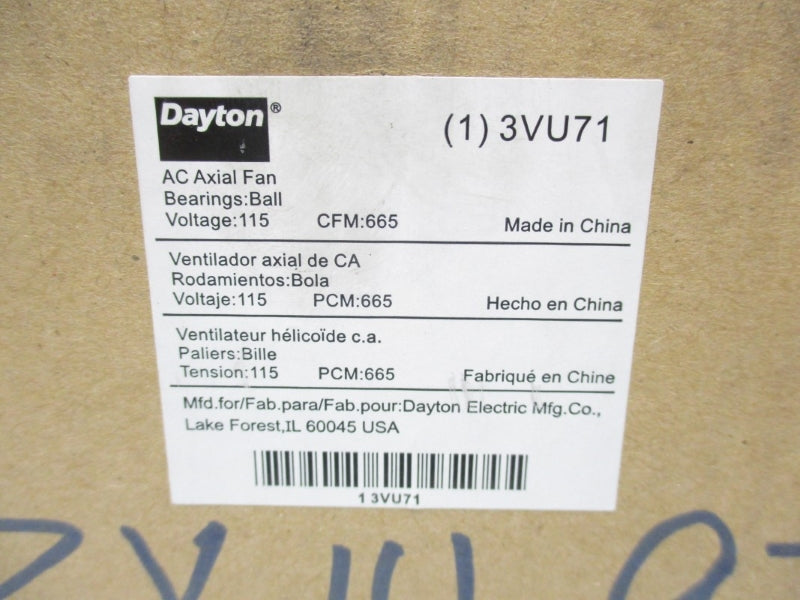 DAYTON 3VU71 115V 0.23A NSMP