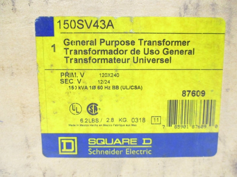 SQUARE D 150SV43A 120/240V .150KVA NSFS
