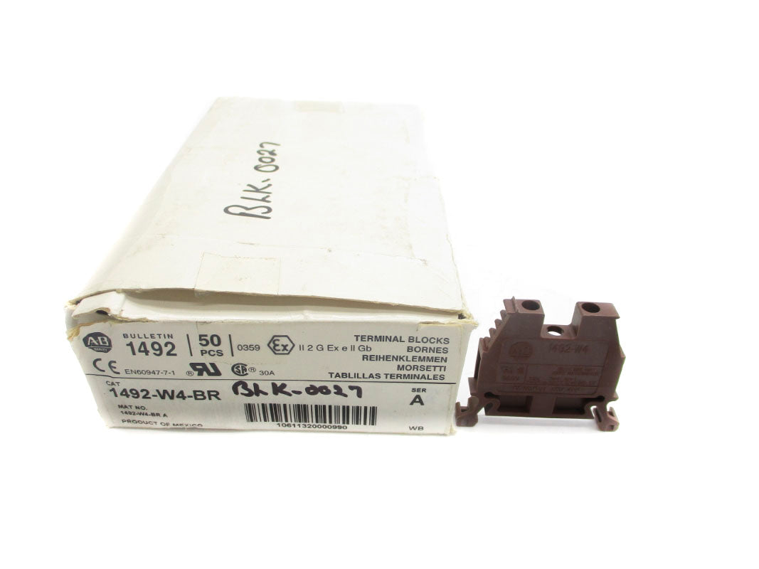 ALLEN BRADLEY 1492-W4-BR SER. A (PKG OF 50) (WH) NSMP
