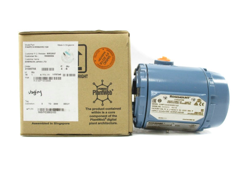 ROSEMOUNT 3144PD1A1E5B4M5C1Q4 12.0-42.4VDC 2000'F NSMP