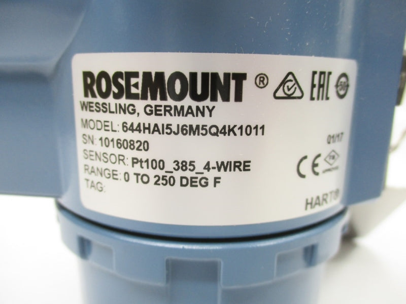 ROSEMOUNT 644HAI5J6M5Q4K1011 0-250'F NSMP