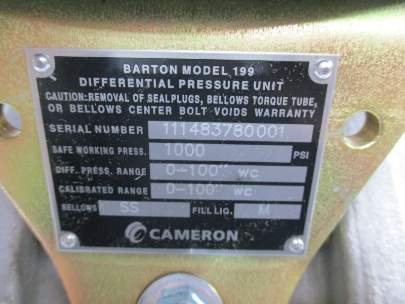 BARTON MODEL 199 1000PSI 0-100 NSNP