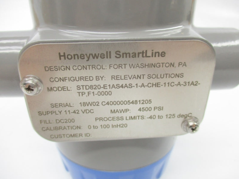 HONEYWELL STD820-E1AS4AS-1-A-CHE-11C-A-31A2-TP-F1-0000 11-42VDC 4500PSI NSNP