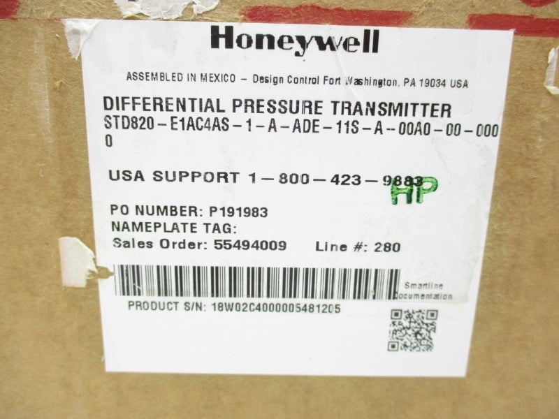 HONEYWELL STD820-E1AS4AS-1-A-CHE-11C-A-31A2-TP-F1-0000 11-42VDC 4500PSI NSNP