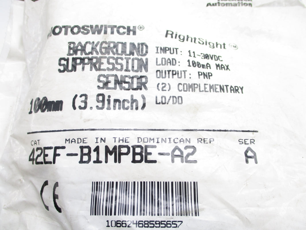 ALLEN BRADLEY 42EF-B1MPBE-A2 SER. A 11-30VDC NSMP