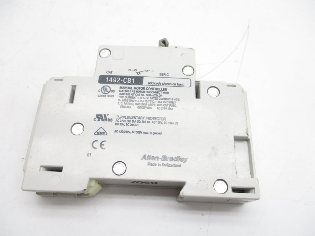 ALLEN BRADLEY 1492-CB1G100 SER. C 277VAC 10A UNMP