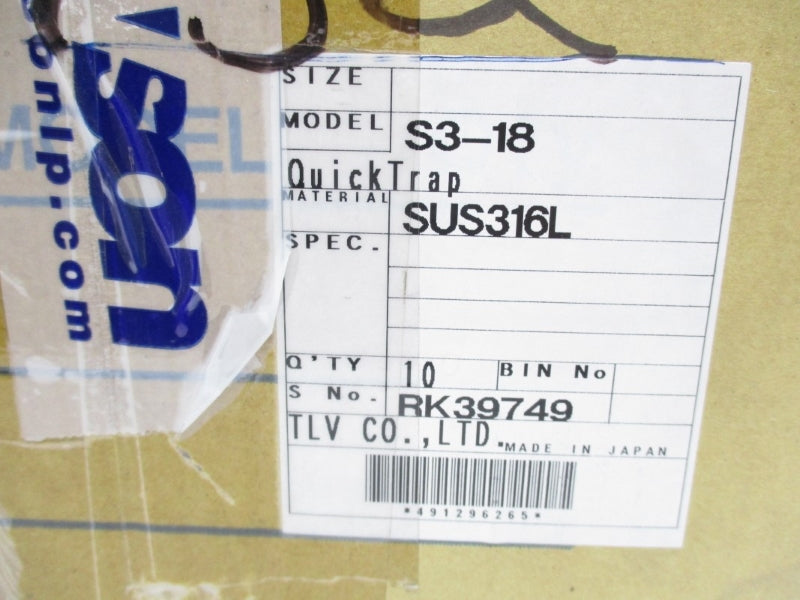 TLV S3-18 345PSI 752'F (PKG OF 10) NSMP