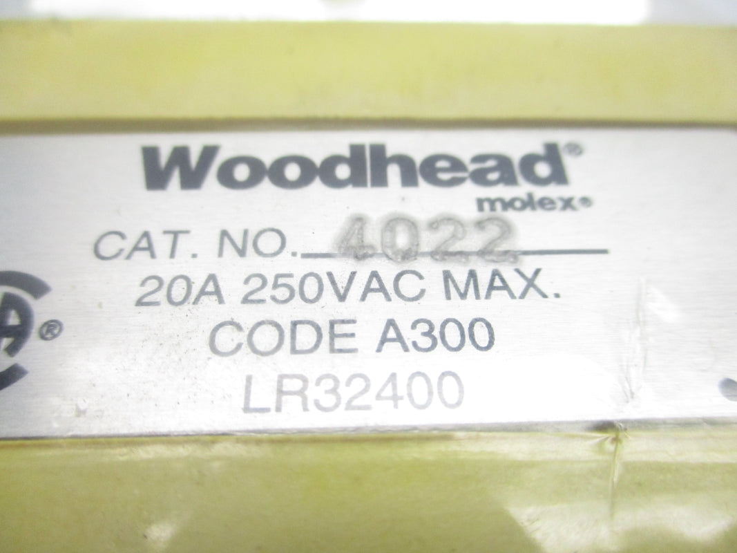 DANIEL WOODHEAD 4022 250VAC 20A NSNP