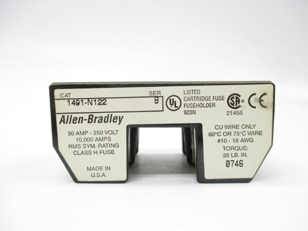 ALLEN BRADLEY 1491-N122 SER. B 250V 30A (WH) NSMP