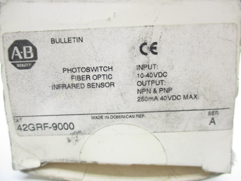 ALLEN BRADLEY 42GRF-9000 SER. A 10-40VDC (WH) NSMP