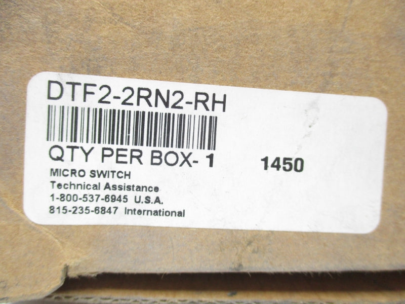 MICRO SWITCH DTF2-2RN2-RH 250VAC 10A NSMP