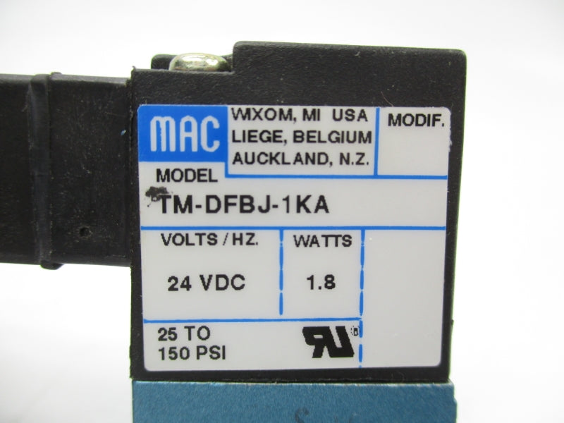 MAC TM-DFBJ-1KA 24VDC 25-150PSI NSMP