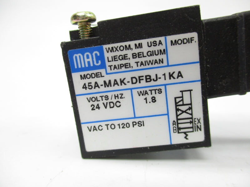 MAC 45A-MAK-DFBJ-1KA 24VDC 120PSI NSNP