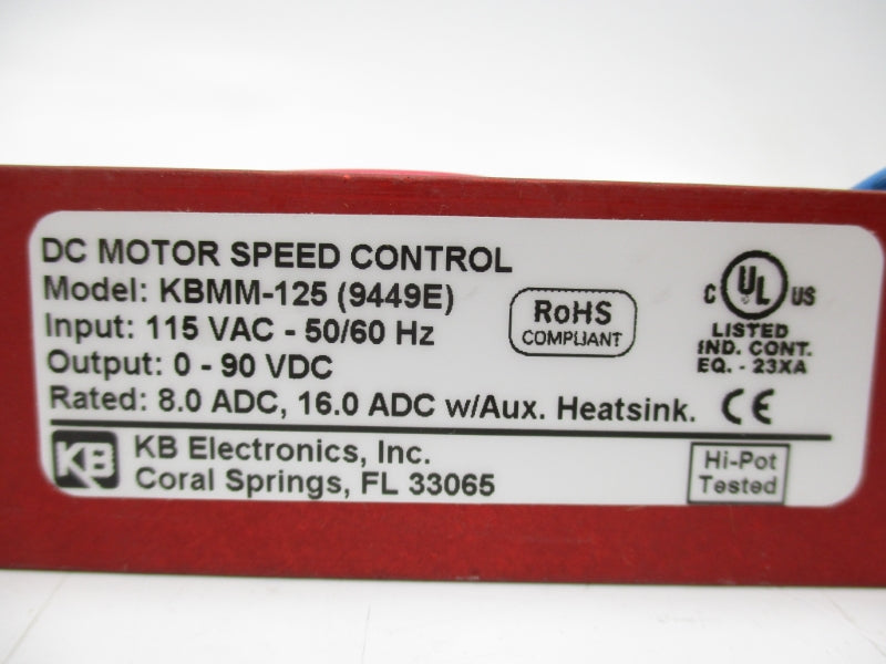 KB ELECTRONICS KBMM-125 9449E 115VAC NSMP