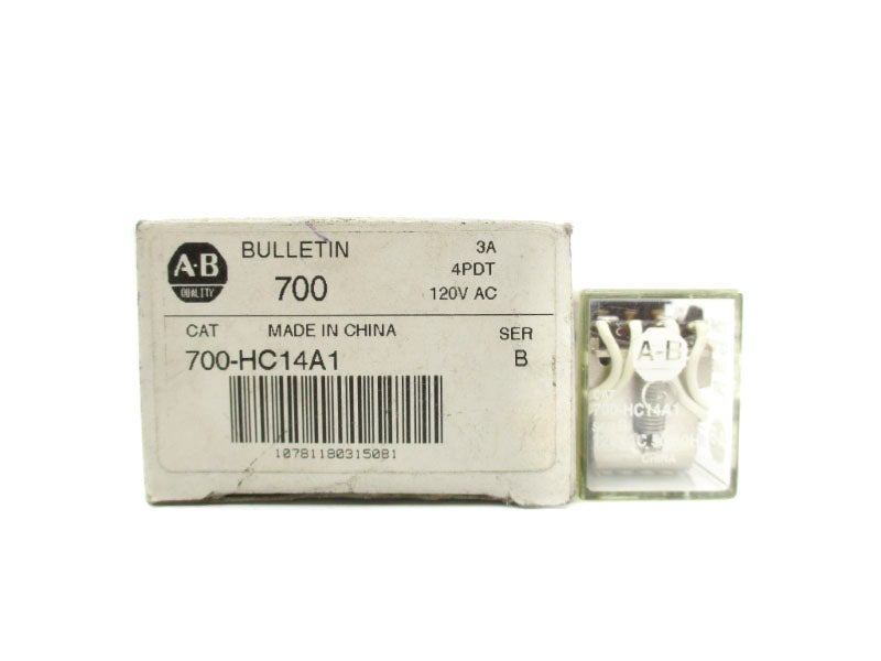 ALLEN BRADLEY 700-HC14A1 SER. B 120VAC 3A (WH) NSMP