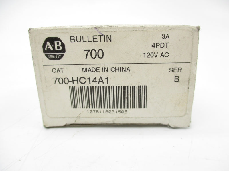 ALLEN BRADLEY 700-HC14A1 SER. B 120VAC 3A (WH) NSMP