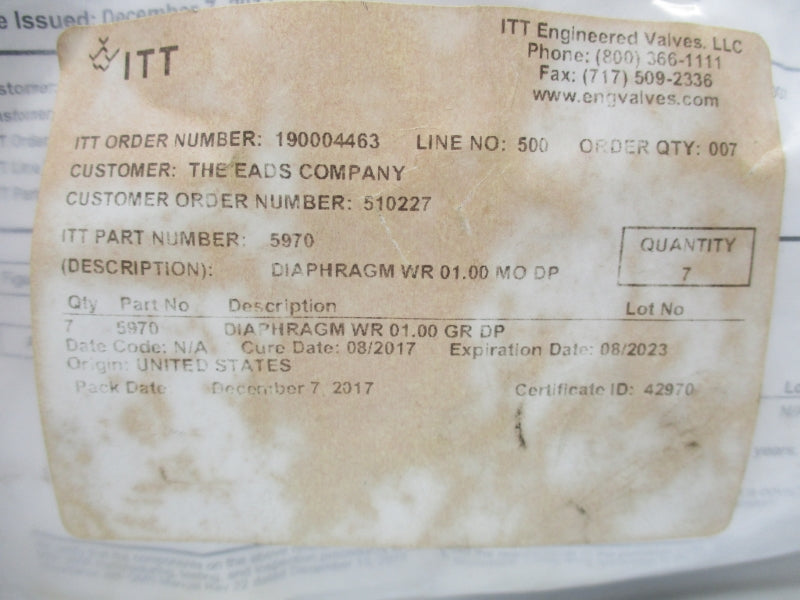 ITT 5970 (PKG OF 7) NSMP