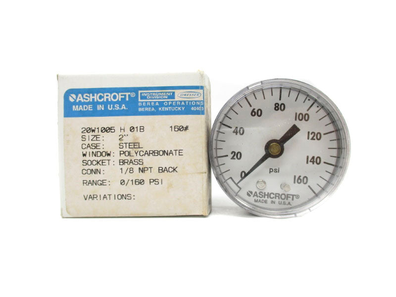ASHCROFT 20W1005H01B160# 0-160PSI 2" NSMP