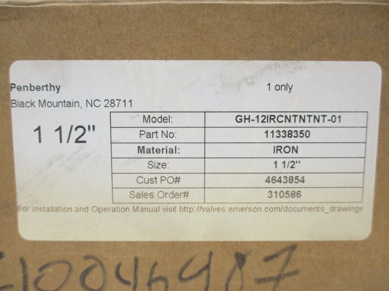 PENBERTHY GH-12IRCNTNTNT-01 11338350 1-1/2" NSMP