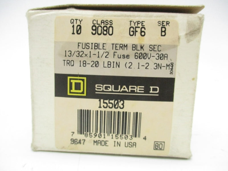 SQUARE D 9080GF6 SER. B 600V 30A (PKG OF 10) NSMP