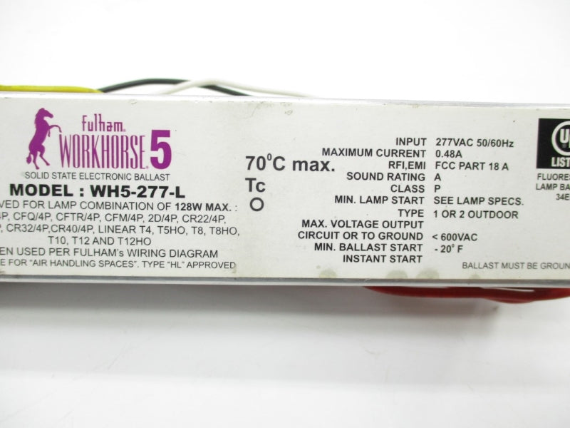 WORKHORSE WH5-277-L 277VAC 0.48A NSNP