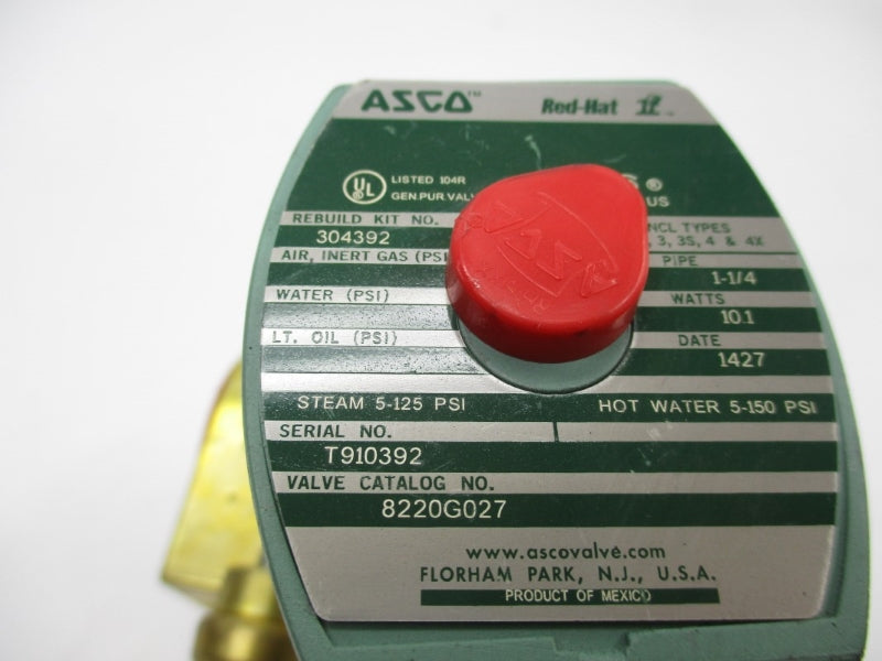 ASCO 8220G027 110/120V 5-150PSI 1-1/4" NSNP