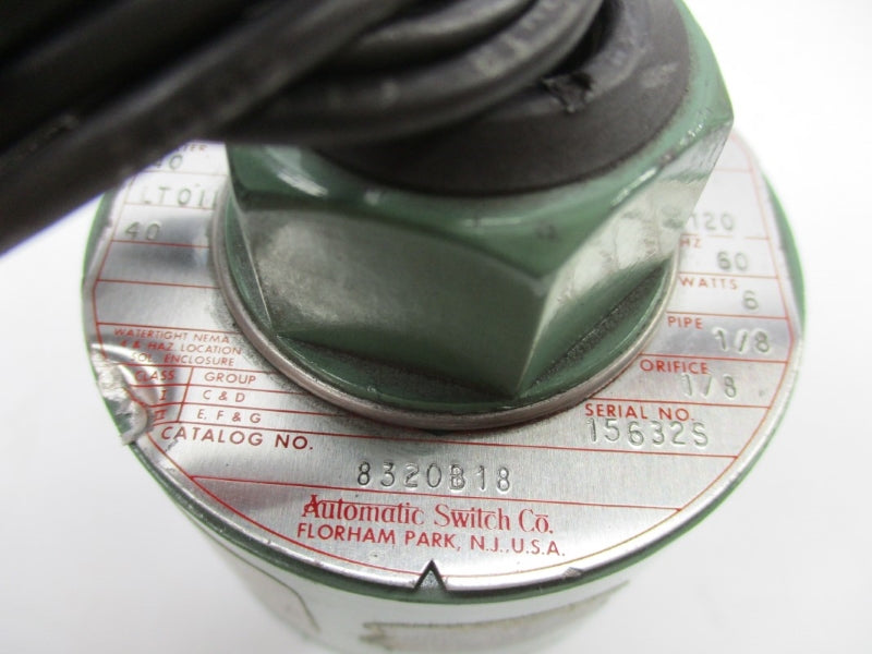 ASCO 8320B18 120V 40PSI 1/8" UNMP