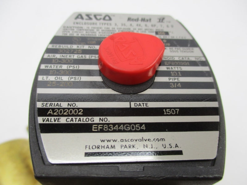 ASCO EF8344G054 110/120V 10-300PSI 3/4" NSNP
