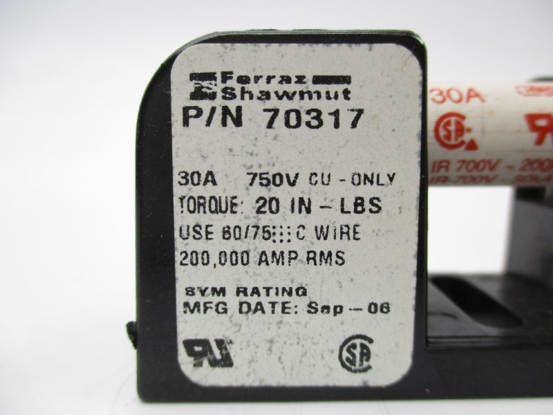 FERRAZ SHAWMUT 70317 750V 30A UNMP