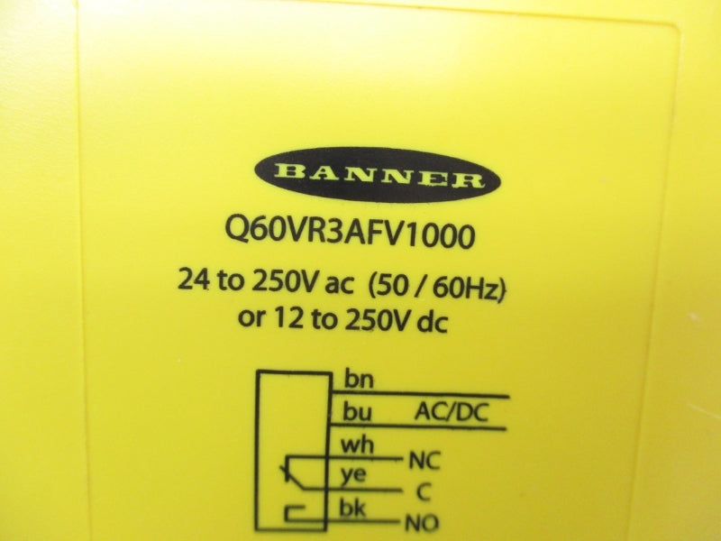 BANNER ENGINEERING Q60VR3AFV1000 24-250VAC NSNP