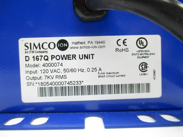 SIMCO 4000074 D167Q 120VAC 0.25A NSNP