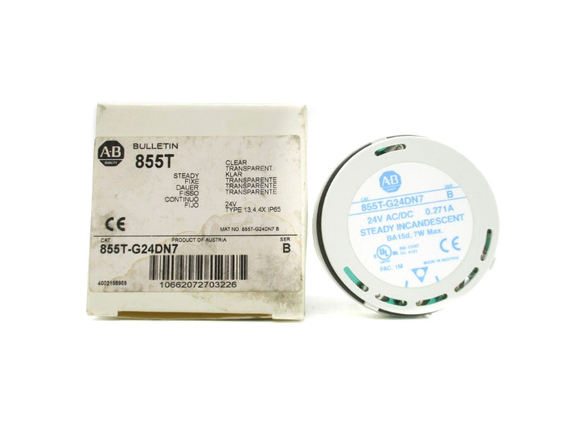 ALLEN BRADLEY 855T-G24DN7 SER. B 24VAC/DC 0.271A (WH) NSMP