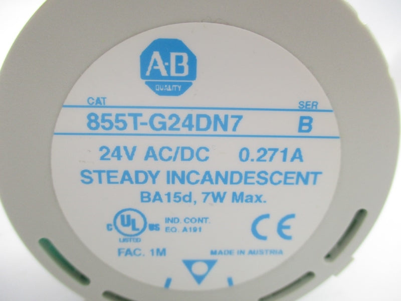 ALLEN BRADLEY 855T-G24DN7 SER. B 24VAC/DC 0.271A (WH) NSMP