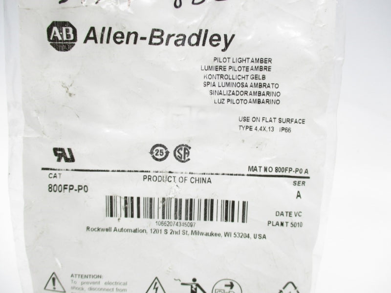 ALLEN BRADLEY 800FP-P0 SER. A NSMP