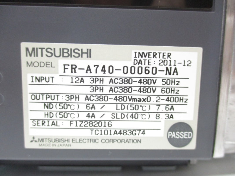 MITSUBISHI FR-A740-00060-NA 380-480VAC 12A NSMP