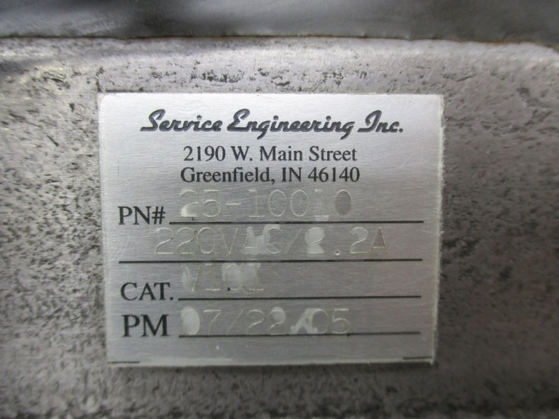 SERVICE ENGINEERING 25-10010 1701 220VAC 2.2A UNMP