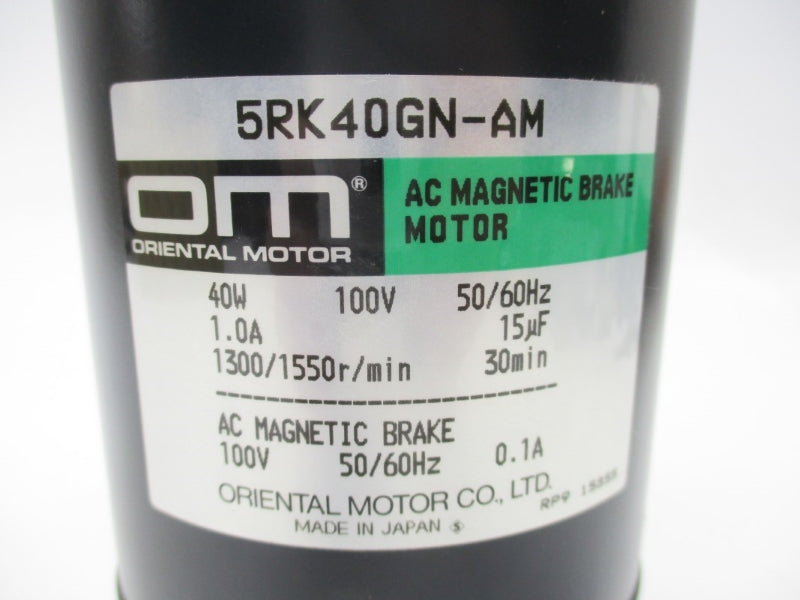 ORIENTAL MOTOR 5RK40GN-AM 100V 1.0A NSMP