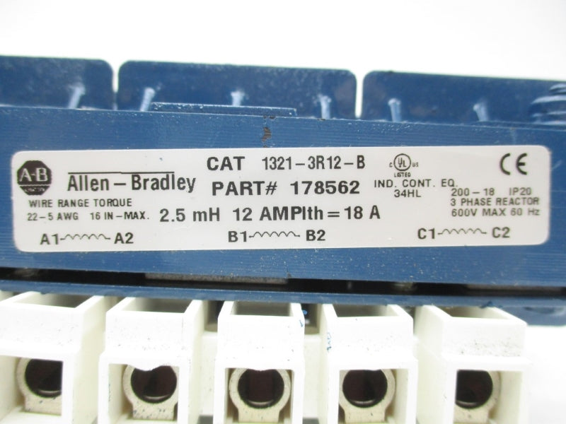 ALLEN BRADLEY 1321-3R12-B 178562 600V 12A NSNP