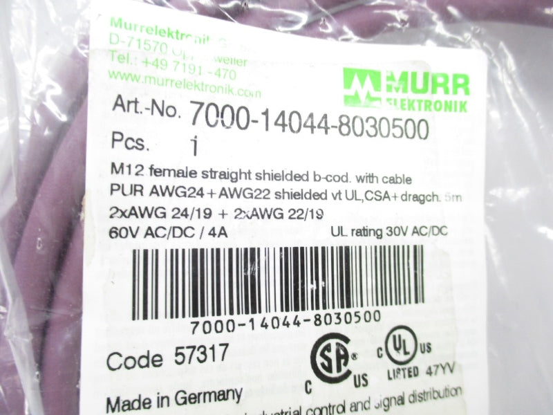 MURR ELEKTRONIK 7000-14044-8030500 60VAC/DC 4A NSMP