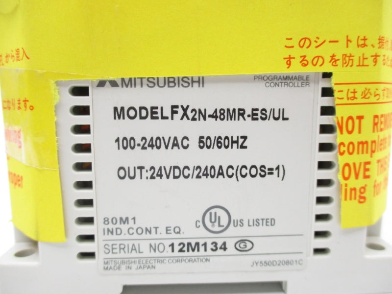 MITSUBISHI FX2N-48MR-ES/UL 100-240VAC NSMP