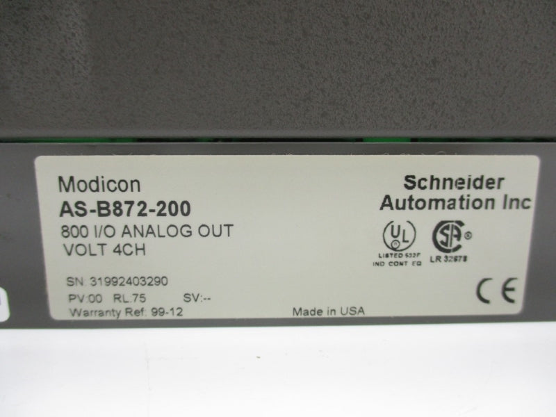 SCHNEIDER AUTOMATION AS-B872-200 UNMP