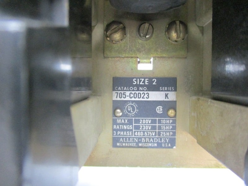 ALLEN BRADLEY 705-C0D23 SER. K 110/120V UNMP