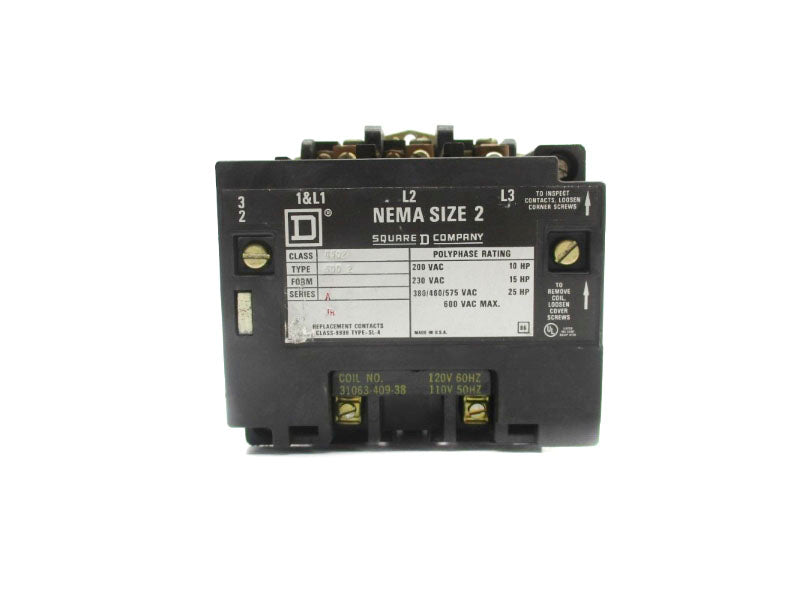 SQUARE D 8502SDO2 SER. A 110/120V (AS PICTURED1) UNMP