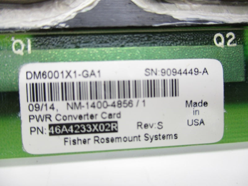 FISHER ROSEMOUNT DM6001X1-GA1 46A4233X02R REV. S UNMP