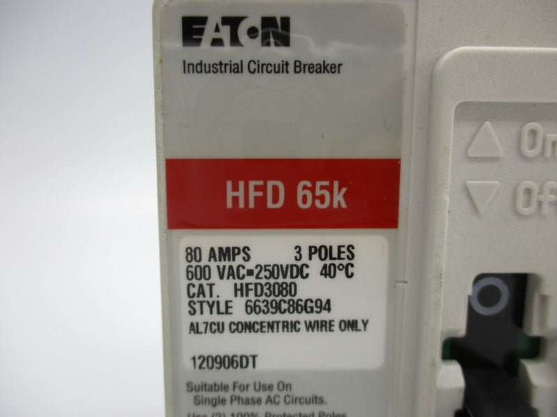 EATON HFD3080 SER. C 600VAC 80A NSMP